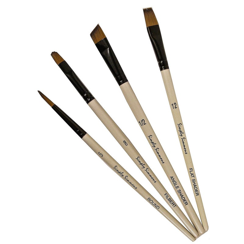 Robert Simmons Simply Simmons Value Brush Sets Work Horse Set Set of 4